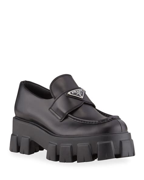 Prada Monolith Platform Loafers 